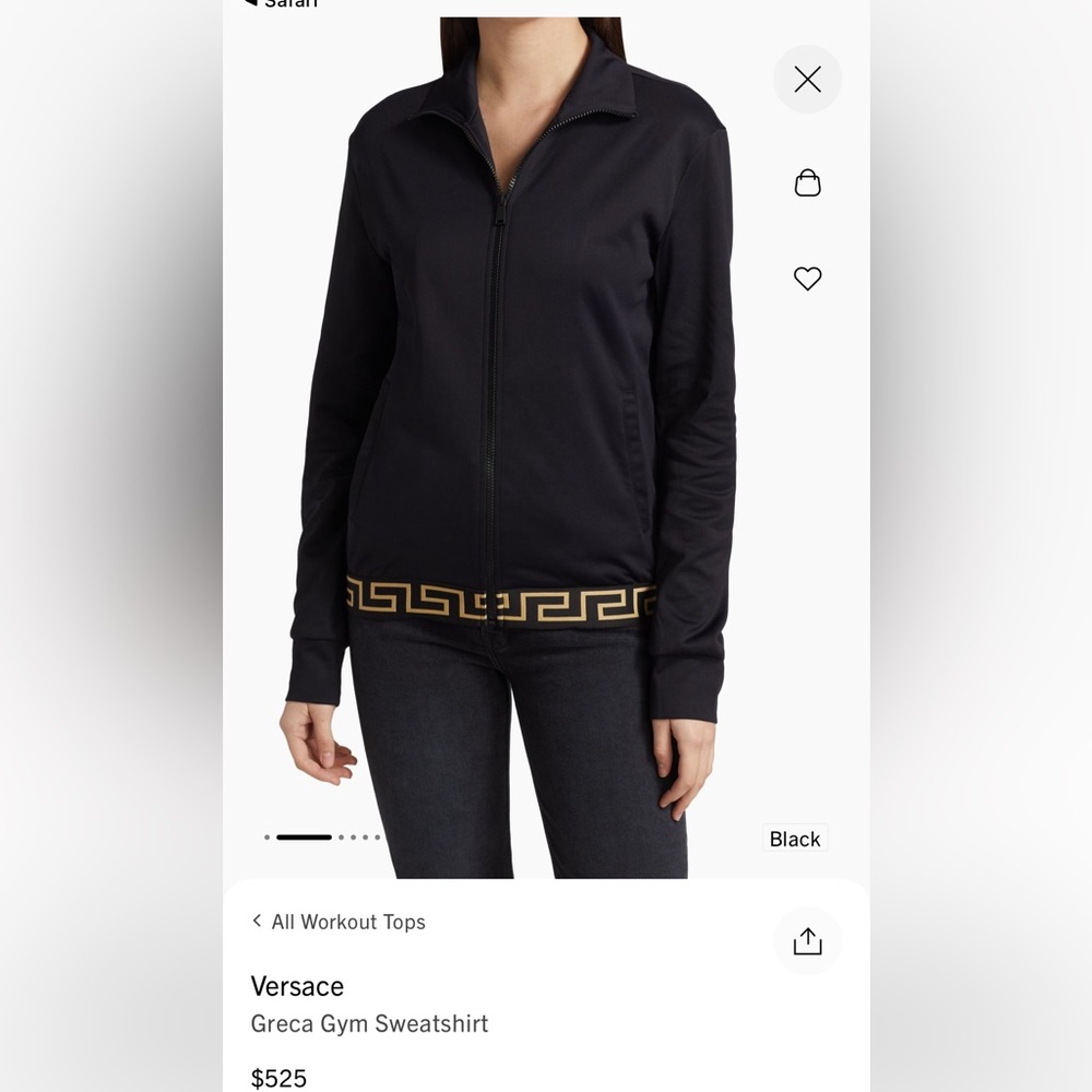 Authentic Versace Greca gym sweatshirt